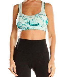 Women's Adidas Green/Teal Padded Crisscross Back Sports Bra Size Medium